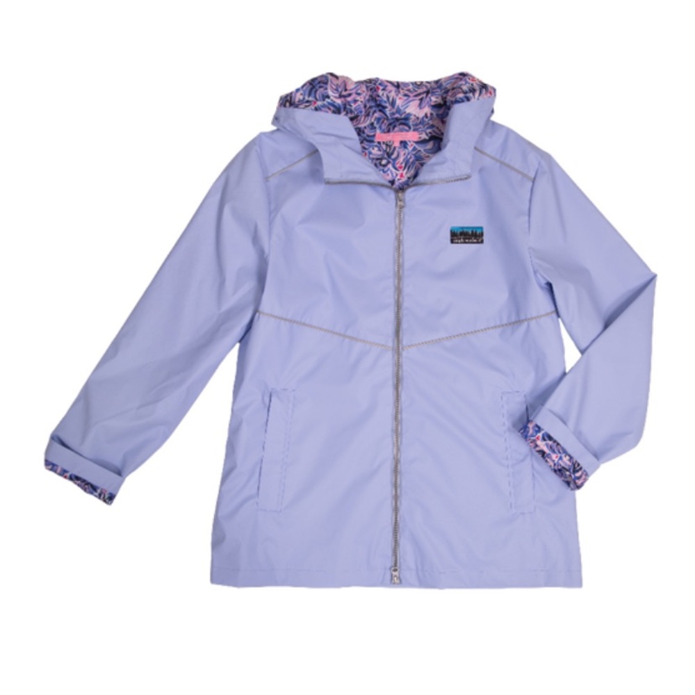 Simply Southern Light Purple Ski Jacket with Patterned Hood